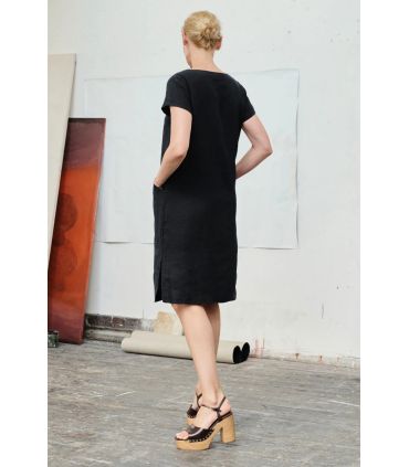Robe en lin élégante et fluide pour femme