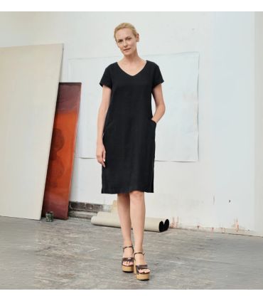 Robe en lin élégante et fluide pour femme