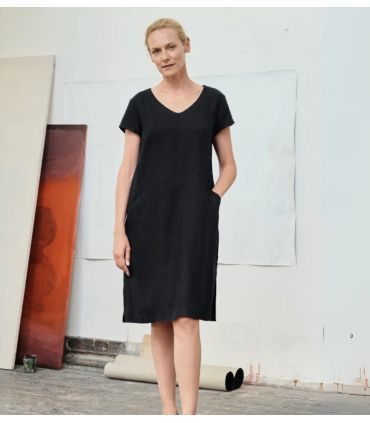 Robe en lin élégante et fluide pour femme