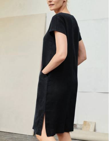 Robe en lin élégante et fluide pour femme