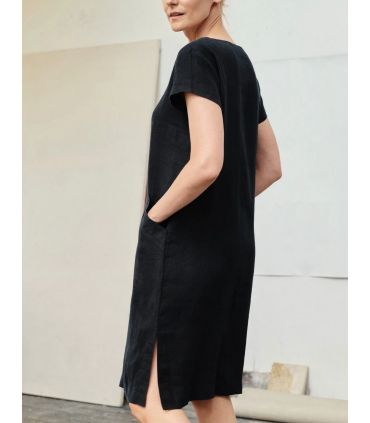 Robe en lin élégante et fluide pour femme