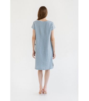 Robe en lin élégante et fluide pour femme