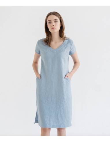 Robe en lin élégante et fluide pour femme
