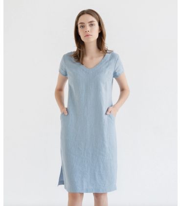 Robe en lin élégante et fluide pour femme