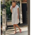 Robe en lin pur élégante et fluide pour femme