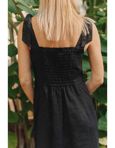 Robe en lin pur élégante et fluide pour femme