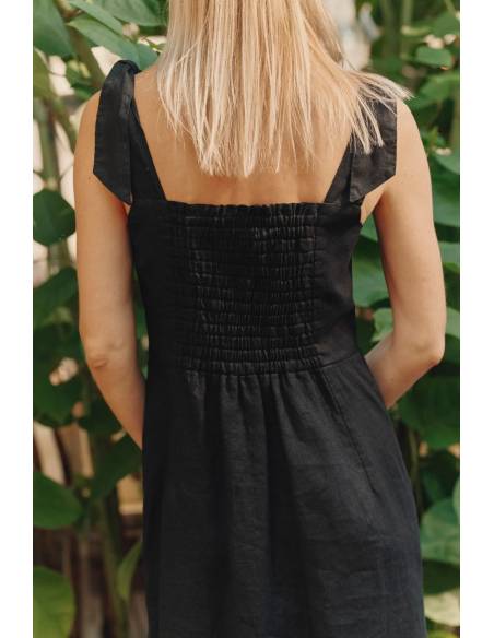 Robe en lin élégante et fluide pour femme