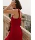 Robe longue dos nu en lin élégante et stylée pour femme