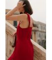 Robe en lin élégante et fluide pour femme
