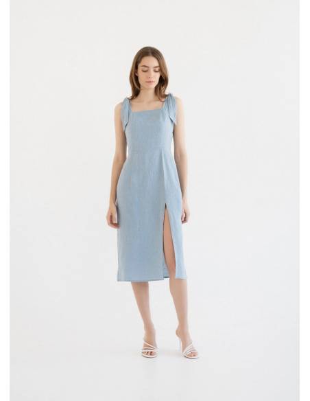 Robe en lin élégante et fluide pour femme