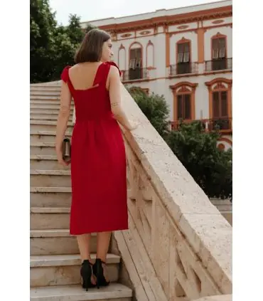 Robe en lin élégante et fluide pour femme