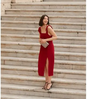 Robe en lin élégante et fluide pour femme