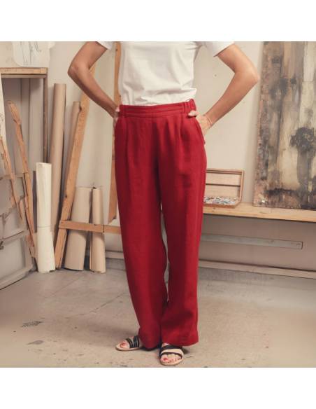 pantalones de chándal de pura lana merino para mujer