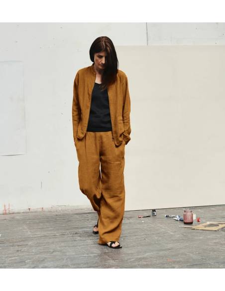 pantalones de chándal de pura lana merino para mujer