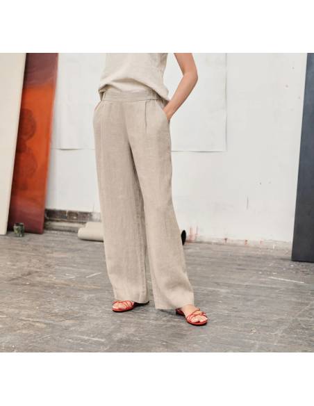 pantalones de chándal de pura lana merino para mujer