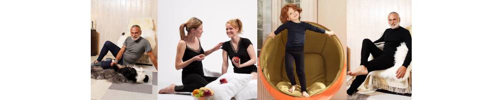 Debajo de la ropa hombre, mujer  y ninas en Lana Merino seda - Esprit Nordique