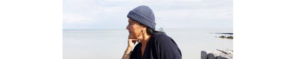 Gorro de lana para hombre y mujer con flor pompón knit, oreja de caché