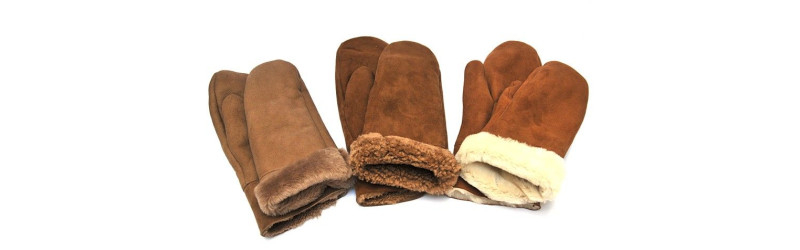   Mitones y guantes de piel de cordero y lana Ylin con Esprit nórdique