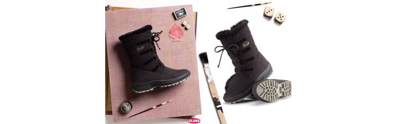 Soldes sur les chaussures chaudes femme et homme, les bottes de neiges et boots après -ski, les sabots bois et les sandales suédoises .